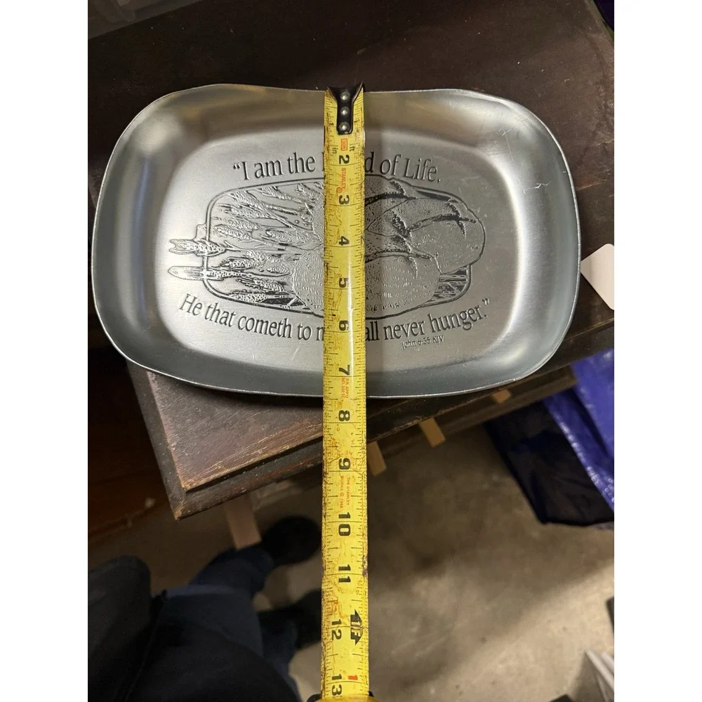 2003 Son Corp I Am The Bread Of Life John 6:35 Aluminum Metal Bread Tray Platter